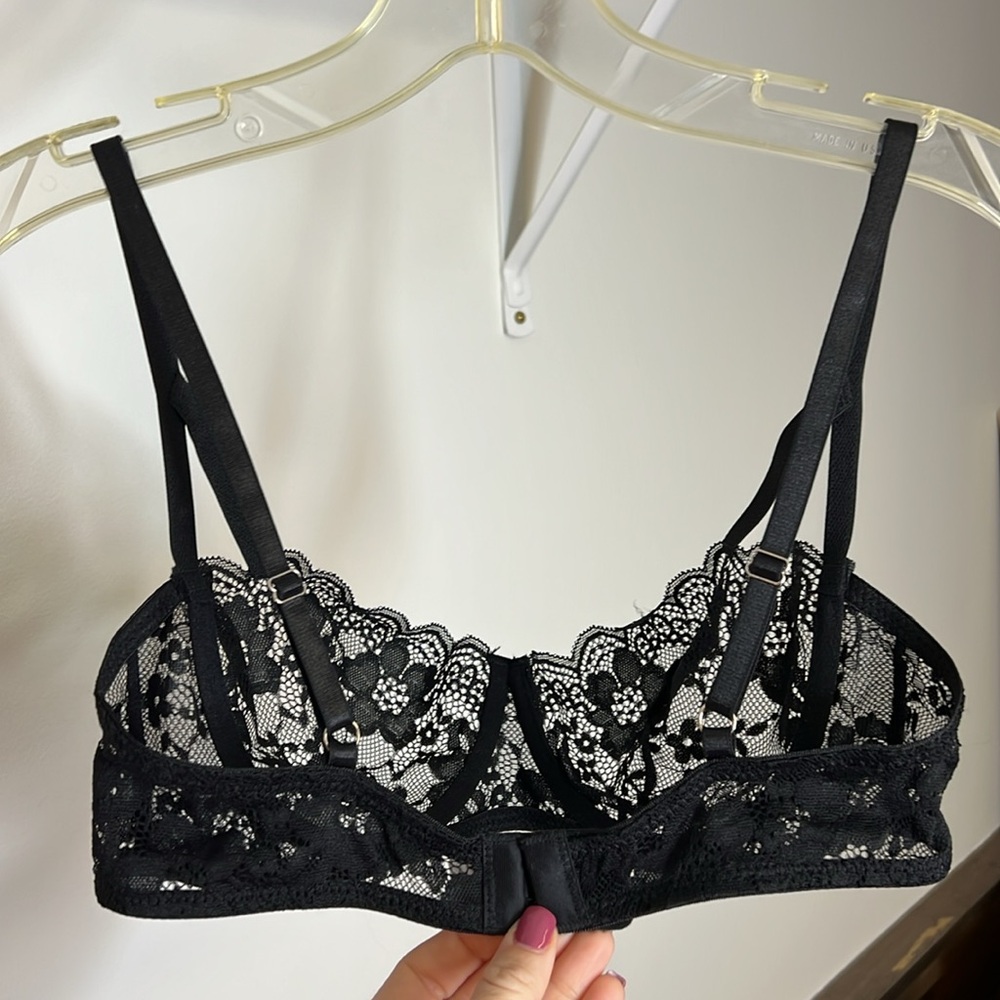 Black Lace See Thru Sexy Bra- M‎ - Picture 2 of 4